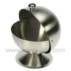 Sucrier boule inox mat