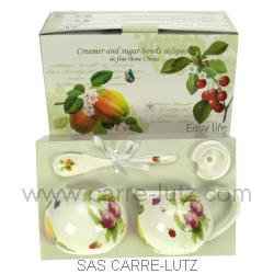 Coffret sucrier/cr�mier fruits