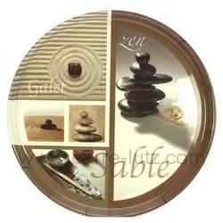Plateau rond sable