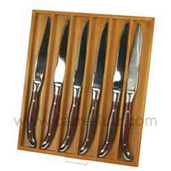 Coffret 6 couteaux virgule