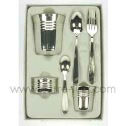 COFFRET COUVERT METAL ARGENTE