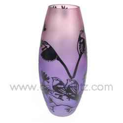 Vase paysage mauve