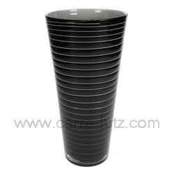 Vase noir filet blanc