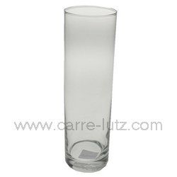 Vase droit en verre hauteur 26 cm