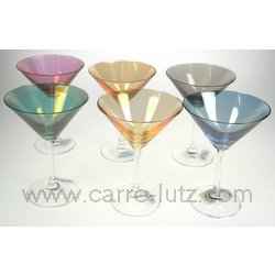 6 cocktails/martini assortie