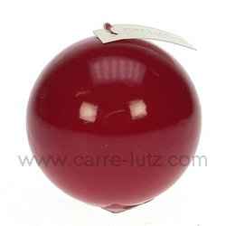 Bougie boule n�2 rouge glac�