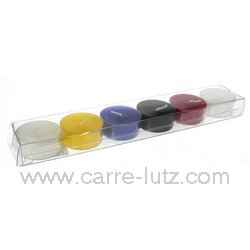 Boite 6 lumignons couleur