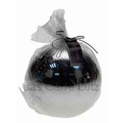 Bougie boule n° 4 gloss argent
