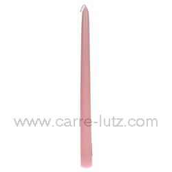 Bougie flambeau rose bonbon