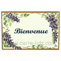 Plaque émaillée bienvenue
