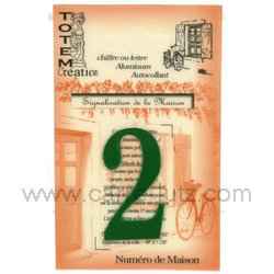 Chiffre n° 2 vert