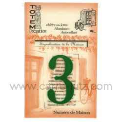 Chiffre n° 3 vert