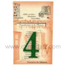 Chiffre n° 4 vert
