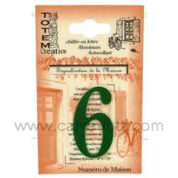 Chiffre n° 6 vert