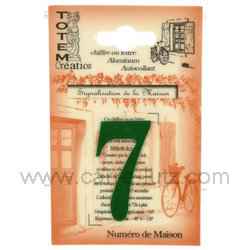 Chiffre n° 7 vert
