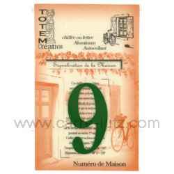 Chiffre n° 9 vert