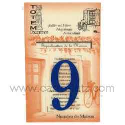 Chiffre n° 9 bleu