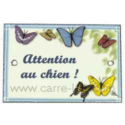 Plaque émaillée attention