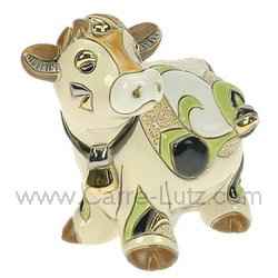 Vache en céramique platine et or - De Rosa Rinconada