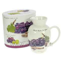 Carafe à vin décor raisin