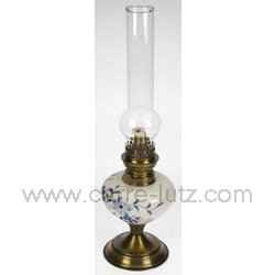 LAMPE A PETROLE BLANC/BLEU