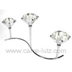 Bougeoir 3 feux diamant