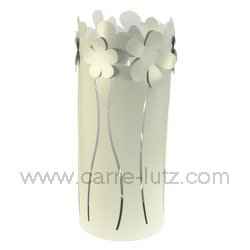 Porte parapluie métal fleur blanche