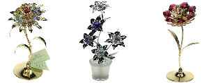 Fleurs avec cristaux de swarovski