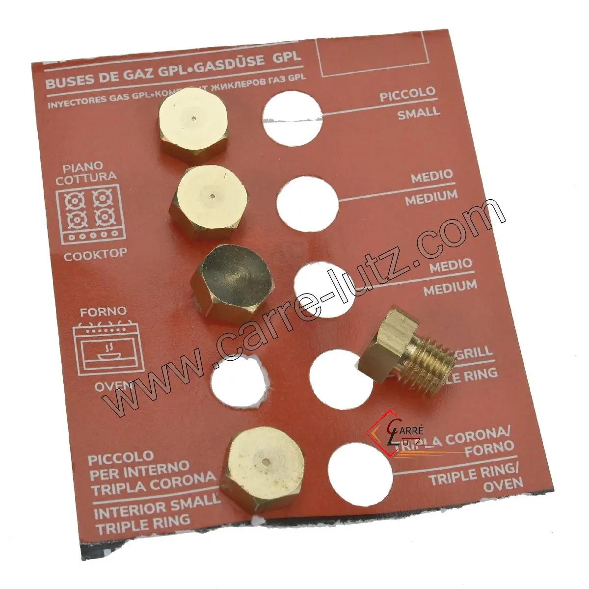 Tableau correspondance injecteur gaz